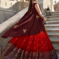 Lehenga Choli Chinon Silk Multi Colour Mirror Lehenga Choli