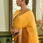 Classic Chinon Crush Mustard Embroidered Saree