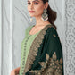 Pant Style Suit Chinon Sea Green Embroidered Salwar Kameez