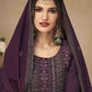 Salwar Suit Chinon Purple Embroidered Salwar Kameez