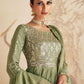 Pakistani Salwar Suit Chinon Georgette Sea Green Sequins Salwar Kameez