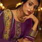 Pakistani Salwar Suit Chinon Purple Embroidered Salwar Kameez