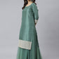 Salwar Suit Chinon Net Sea Green Sequins Salwar Kameez