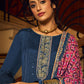 Salwar Suit Chinon Blue Embroidered Salwar Kameez