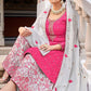 Salwar Suit Chinon Pink Embroidered Salwar Kameez