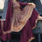 Salwar Suit Chinon Purple Embroidered Salwar Kameez