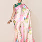 Designer Satin Pink Digital Print Saree