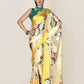 Designer Satin Yellow Digital Print Saree