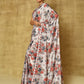 Designer Chinon Off White Digital Print Saree