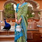 Classic Silk Multi Colour Foil Print Saree