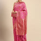 Classic Soft Cotton Pink Weaving Saree