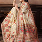 Classic Chanderi Silk Off White Gota Work Saree