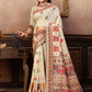 Classic Chanderi Silk Off White Gota Work Saree