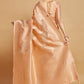 Classic Linen Peach Woven Saree