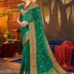 Classic Organza Silk Green Booti Saree