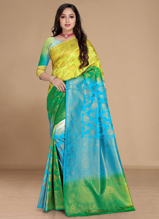 Classic Georgette Multi Colour Weaving Saree