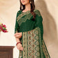 Classic Georgette Green Embroidered Saree