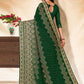 Classic Georgette Green Embroidered Saree