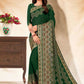 Classic Georgette Green Embroidered Saree