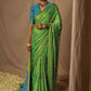 Classic Brasso Green Woven Saree