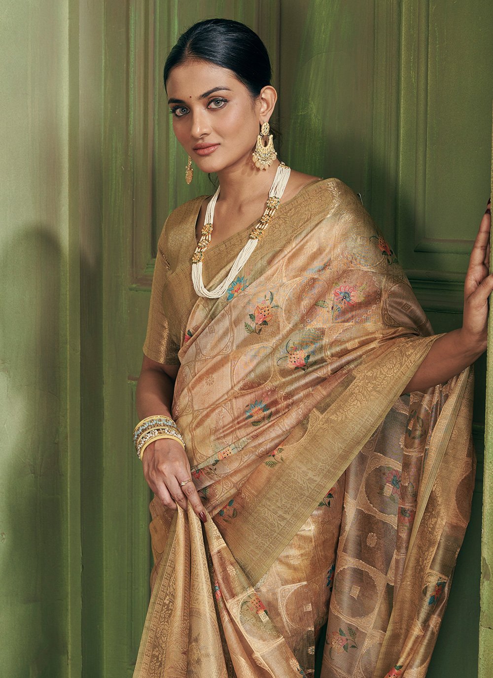 Classic Silk Multi Colour Digital Print Saree