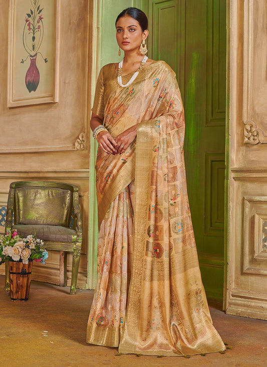 Classic Silk Multi Colour Digital Print Saree