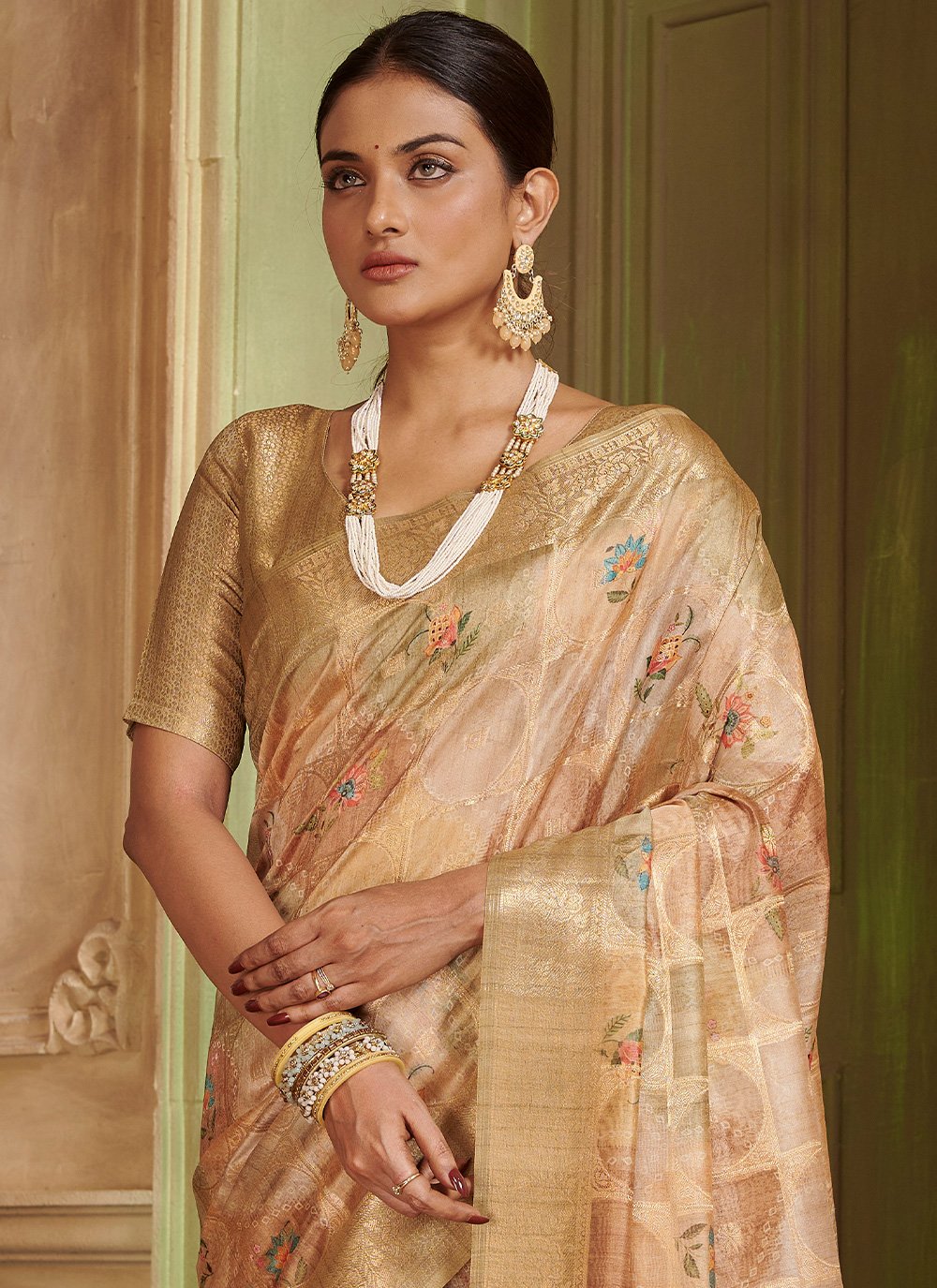 Classic Silk Multi Colour Digital Print Saree