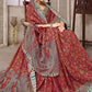 Classic Pashmina Rust Digital Print Saree