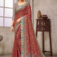 Classic Pashmina Rust Digital Print Saree