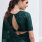 Classic Georgette Teal Embroidered Saree