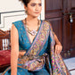 Classic Satin Silk Firozi Weaving Saree