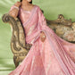 Classic Georgette Jacquard Pink Foil Print Saree