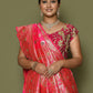 Classic Georgette Fuchsia Hand Work Saree