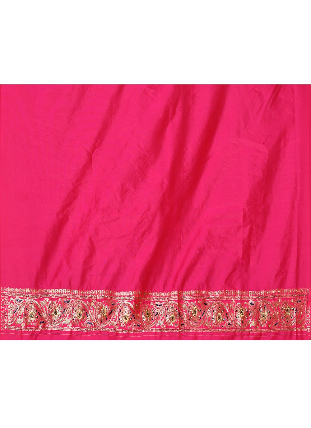 Classic Georgette Fuchsia Hand Work Saree