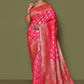 Classic Georgette Fuchsia Hand Work Saree