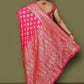 Classic Georgette Fuchsia Hand Work Saree