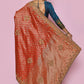 Classic Kanjivaram Silk Blue Red Hand Work Saree