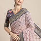 Classic Georgette Pink Embroidered Saree