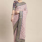 Classic Georgette Pink Embroidered Saree