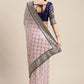 Classic Georgette Pink Embroidered Saree