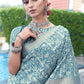 Classic Banarasi Silk Blue Digital Print Saree