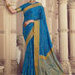 Classic Chiffon Silk Blue Weaving Saree