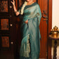 Classic Silk Sea Green Woven Saree