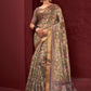 Contemporary Silk Beige Digital Print Saree