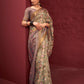 Contemporary Silk Beige Digital Print Saree