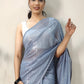 Contemporary Georgette Grey Sequins Saree