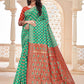 Contemporary Silk Green Woven Saree