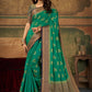 Contemporary Pure Dola Silk Green Swarovski Saree