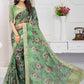 Contemporary Organza Sea Green Cord Work Saree