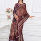 Contemporary Faux Crepe Multi Colour Digital Print Saree